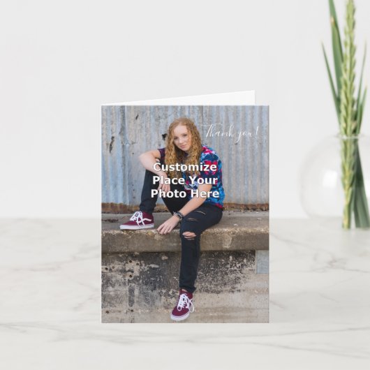 Persoonlijk met uw foto Hartelijk dank Bedankkaart (Voorkant)