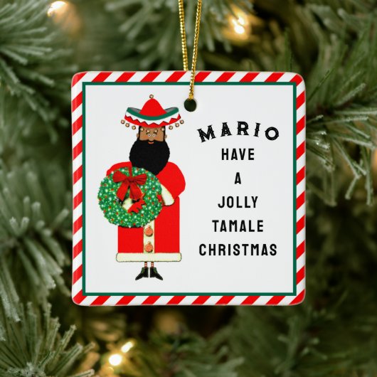 Persoonlijk Mexicaans kerstcadeau Keramisch Ornament (Boom)