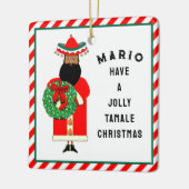 Persoonlijk Mexicaans kerstcadeau Keramisch Ornament (Links)