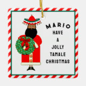 Persoonlijk Mexicaans kerstcadeau Keramisch Ornament (Voorkant)