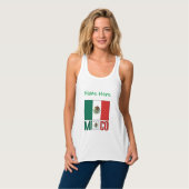 Persoonlijk Mexicaans Vlag Naam Ontwerp Dames Tanktop (Volledige Voorkant)