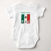 Persoonlijk Mexicaans Vlag Naam Ontwerp Romper (Achterkant)