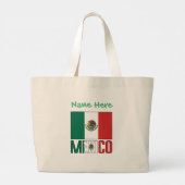 Persoonlijk Mexicaans Vlagontwerp Grote Tote Bag (Achterkant)