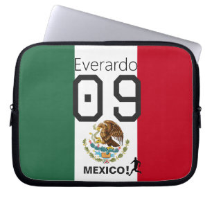 Persoonlijk Mexico Voetbalshirt Stijl Fan Laptop Sleeve