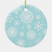 Persoonlijk Mijn eerste kerstwinter Snowflake 1 Keramisch Ornament (Achterkant)