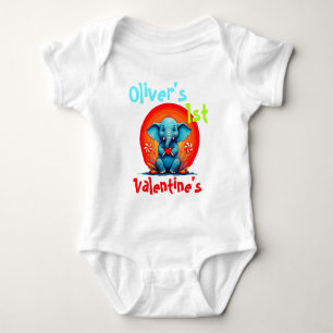 Persoonlijk MIJN EERSTE VALENTIJN Baby Olifant Peu Romper