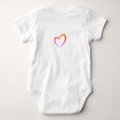 Persoonlijk Mijn eerste Valentijnse Baby Rainbow P Romper (Achterkant)