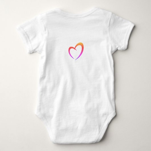 Persoonlijk Mijn eerste Valentijnse Baby Rainbow P Romper (Achterkant)