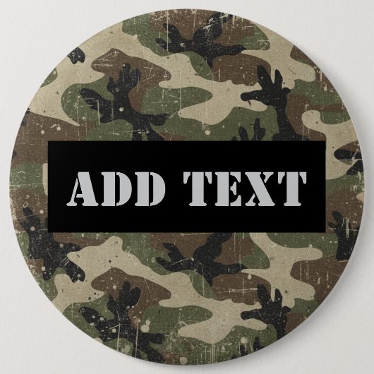 Persoonlijk Militair Ronde Button 6,0 Cm (Voorkant)