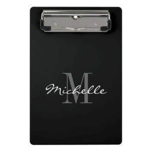 Persoonlijk mini klembord met elegant monogram