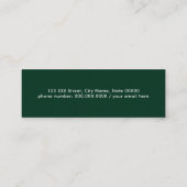 Persoonlijk Minimaal Basic Eenvoudig Professioneel Mini Visitekaartje (Achterkant)