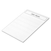 Persoonlijk: Minimale zwart-witverhouding voor bed Notitieblok (Schuin)