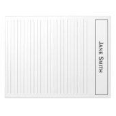 Persoonlijk: Minimale zwart-witverhouding voor bed Notitieblok (Voorkant)