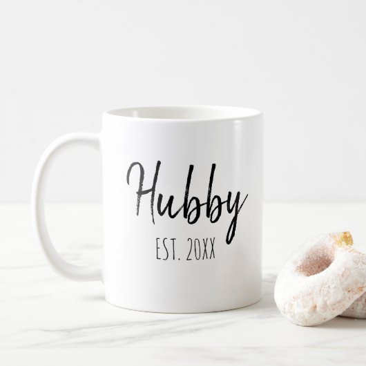 Persoonlijk Minimaliseer Eenvoudige Hoesband Hubby Koffiemok (Met donut)