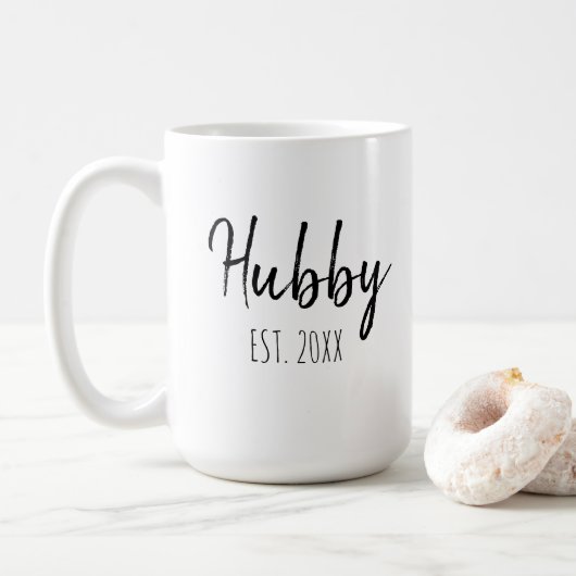 Persoonlijk Minimaliseer Eenvoudige Hoesband Hubby Koffiemok (Met donut)