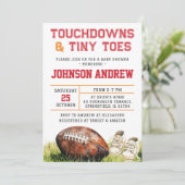 Persoonlijk minimalistisch Football Baby shower Kaart (Staand voorkant)