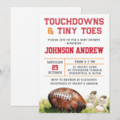 Persoonlijk minimalistisch Football Baby shower Kaart (Voorkant / Achterkant)