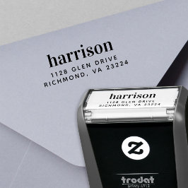 Persoonlijk Minimalistisch Modern Naam Retouradres Zelfinktende Stempel