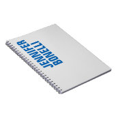 Persoonlijk Minimalistisch Modern Vette Tekst Blau Notitieboek (Rechterzijde)