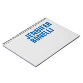 Persoonlijk Minimalistisch Modern Vette Tekst Blau Notitieboek (Linkerzijde)