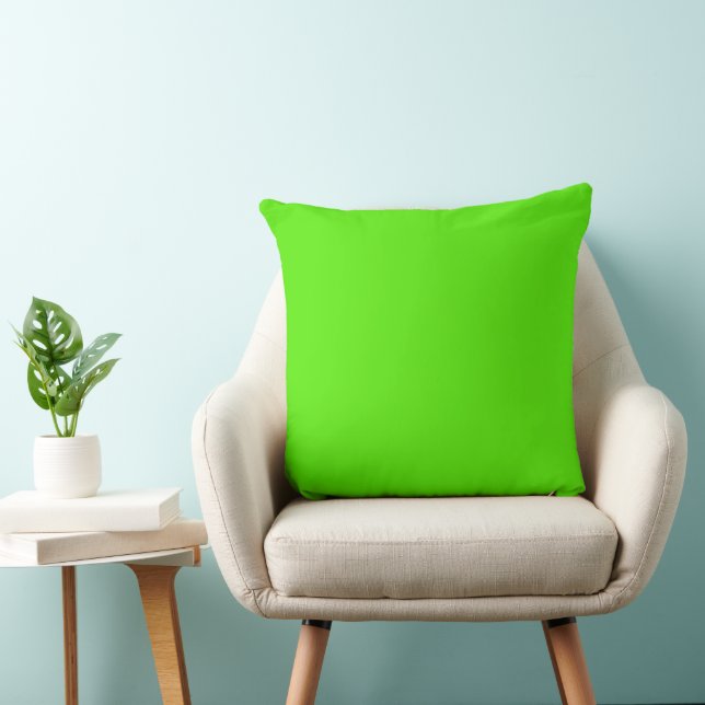 Persoonlijk Minimalistisch Monogram Neon Groen Kussen (Stoel)