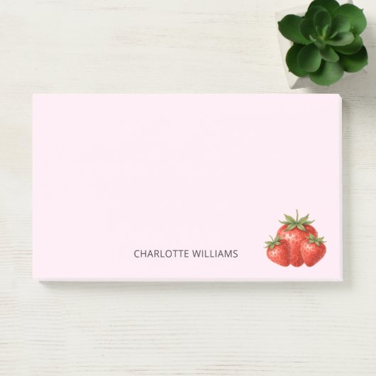 Persoonlijk Minimalistisch Mooie Aardbei Leraar Post-it® Notes (Kantoor)