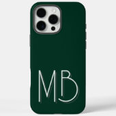 Persoonlijk Minimalistisch Oerbossen Groen Monogra Case-Mate iPhone Case (Achterkant)