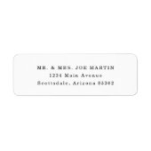 Persoonlijk minimalistisch retouradres etiket (Voorkant)