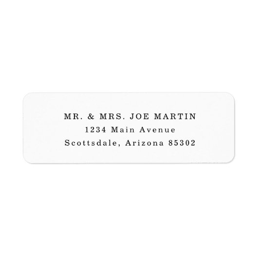 Persoonlijk minimalistisch retouradres etiket (Voorkant)