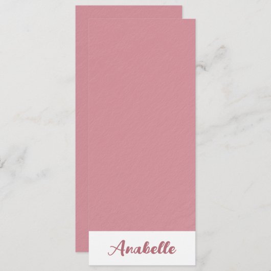 Persoonlijk minimalistisch Roos Gold Bladwijzer (Voorkant / Achterkant)