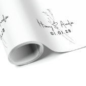 Persoonlijk Minimalistisch Trouw Inpakpapier (Rol Hoek)