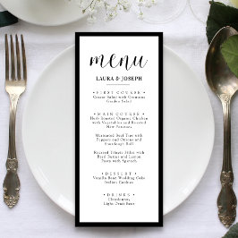 Persoonlijk Minimalistisch Trouwdiner Menu