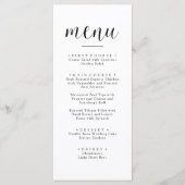 Persoonlijk Minimalistisch Trouwdiner Menu (Voorkant)