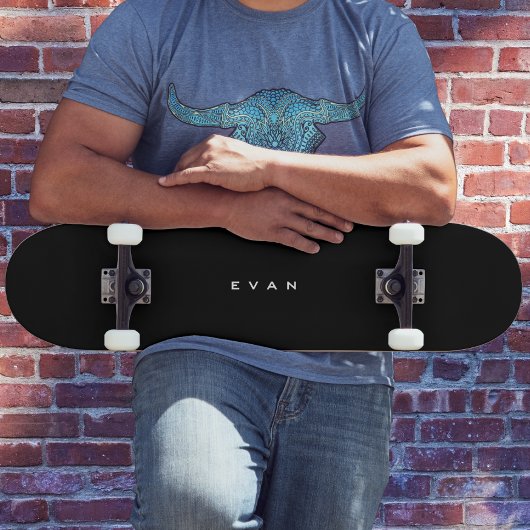 Persoonlijk Minimalistisch Zwart Skateboard
