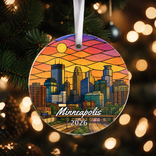 Persoonlijk Minneapolis-acrylornament, op maat gem Ornament