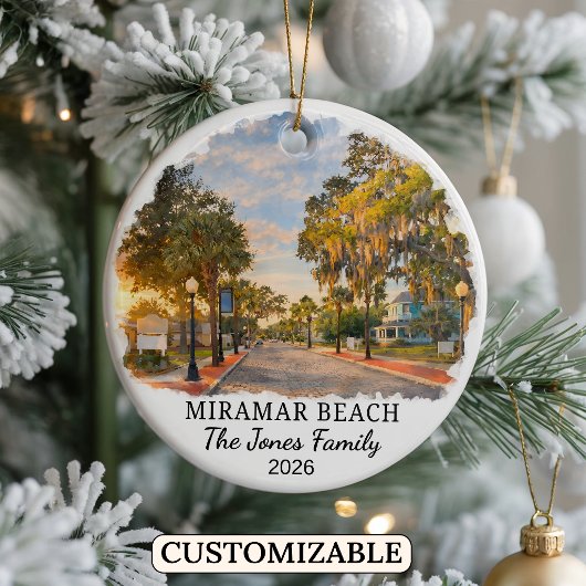 Persoonlijk Miramar Beach Ornament Aangepast Flori