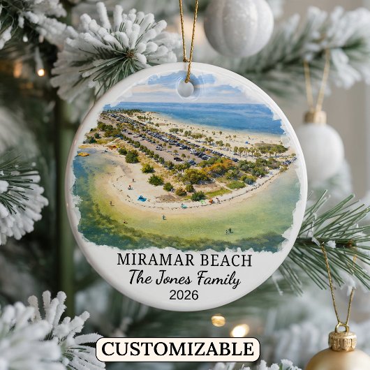 Persoonlijk Miramar Beach Ornament Aangepast Flori