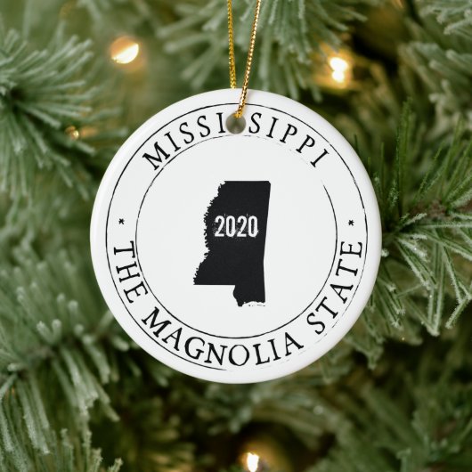 Persoonlijk Mississippi-Ornament Keramisch Ornament (Boom)