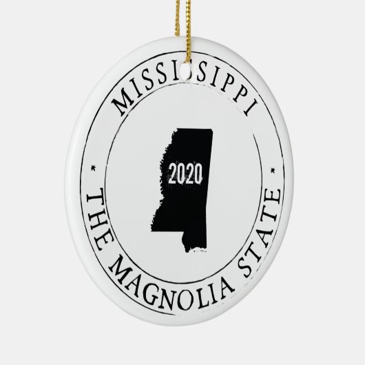 Persoonlijk Mississippi-Ornament Keramisch Ornament (Rechts)