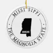 Persoonlijk Mississippi-Ornament Keramisch Ornament (Achterkant)