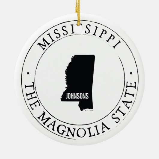 Persoonlijk Mississippi-Ornament Keramisch Ornament (Achterkant)