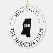 Persoonlijk Mississippi-sieraad Keramisch Ornament (Links)