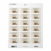 Persoonlijk Mochi Kat Siamese Cute Retouradres Etiket (Full Sheet)