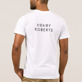 Persoonlijk modern 50ste verjaardagsfeest t-shirt (Achterkant)