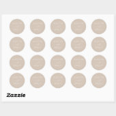 Persoonlijk Modern Beige Wedding Ronde Sticker (Vel)