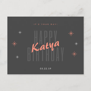 Persoonlijk - Modern Birthday Briefkaart