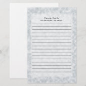 Persoonlijk modern blauw en wit briefpapier (Voorkant / Achterkant)