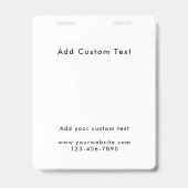 Persoonlijk modern blauw kerk vrijwilliger foto ID Badge (Achterkant)