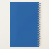 Persoonlijk modern blauw notitieboek (Achterkant)
