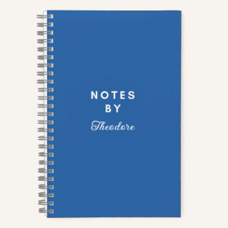 Persoonlijk modern blauw notitieboek